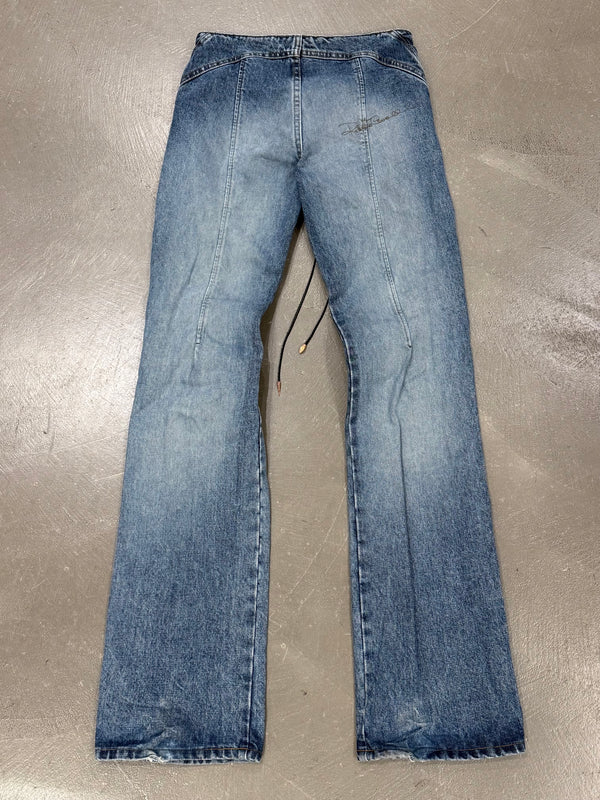 2000s Roberto Cavalli lace-up jeans