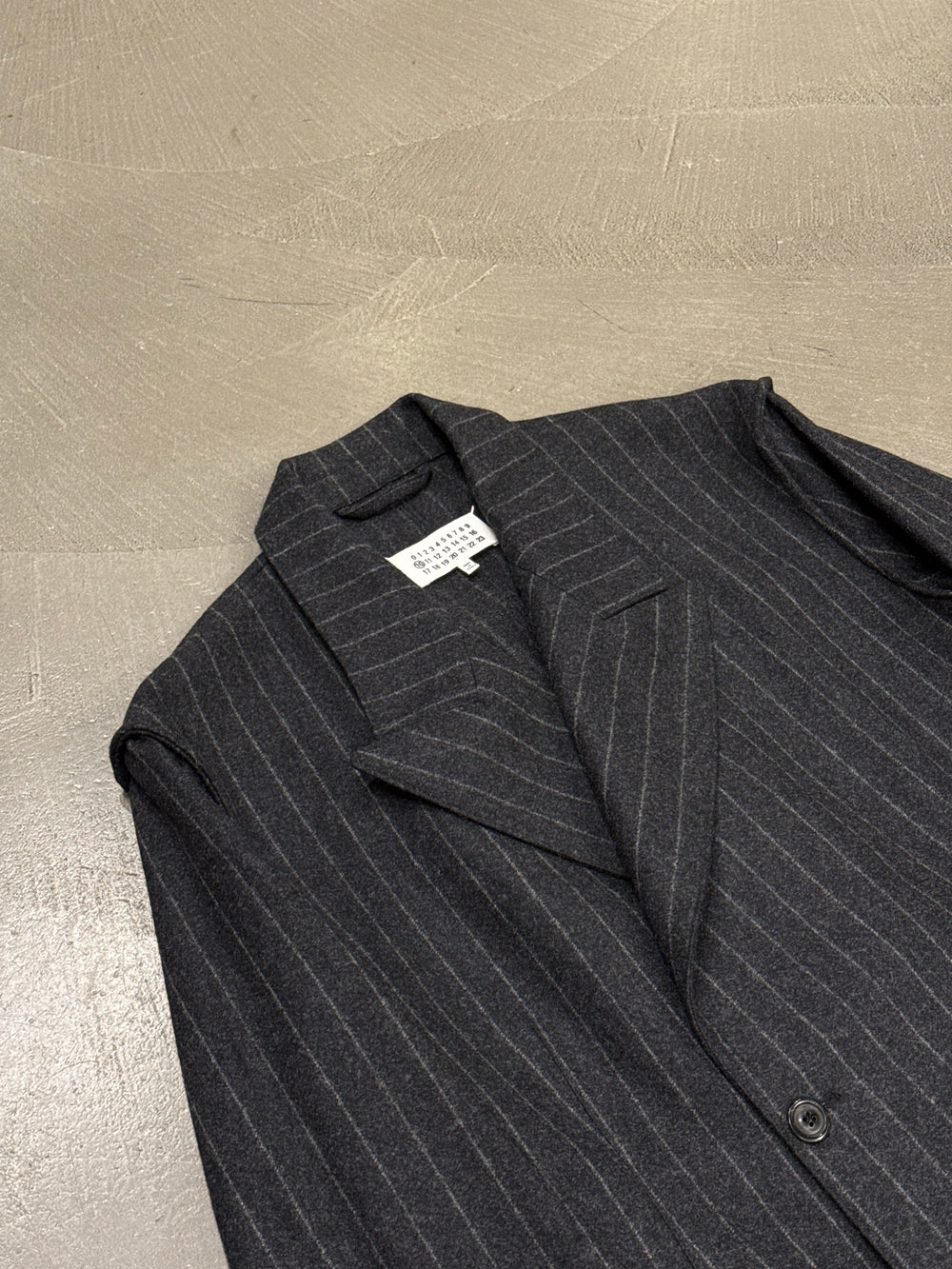 A/W2020 Maison Margiela pinstripe wool double breasted jacket