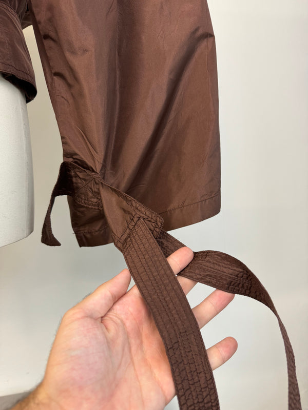 F/W 2002 Gucci by Tom Ford Brown Silk Baggy Kimono Jacket
