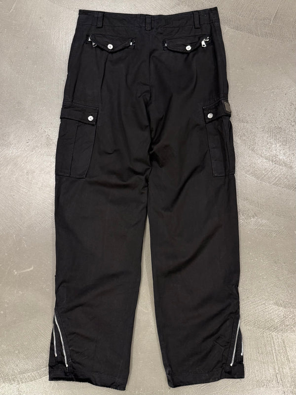2000s Dolce & Gabbana double ankle zipper cargo pants