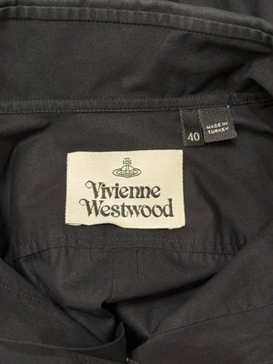 2010s Vivienne Westwood Orb embroidered cotton shirt