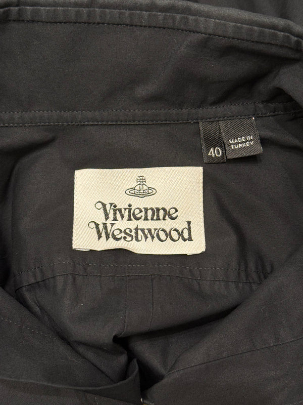 2010s Vivienne Westwood Orb embroidered cotton shirt