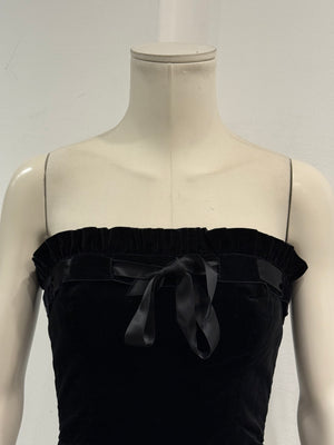 1990s Fendi strapless bow detail top