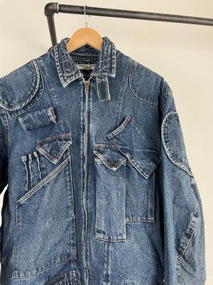 1986 Katharine Hamnett cargo bomber denim jacket
