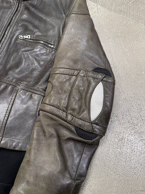 2000s Prada biker leather jacket
