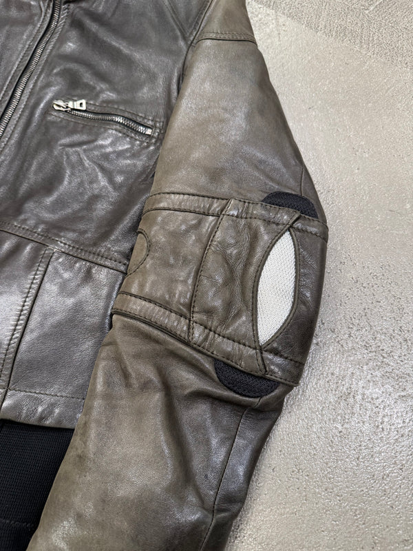 2000s Prada biker leather jacket