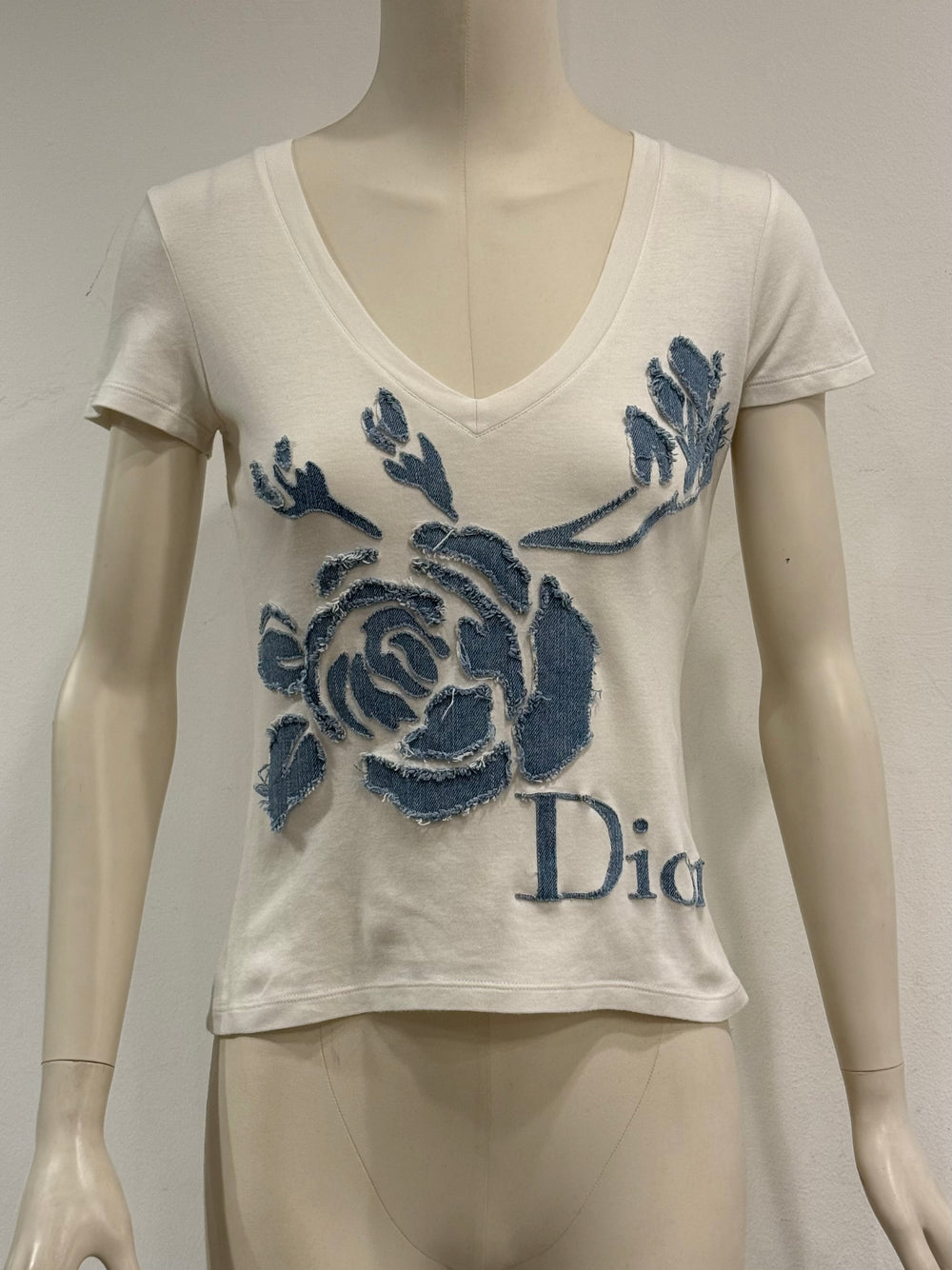 S/S2005 Christian Dior by John Galliano floral cotton t-shirt
