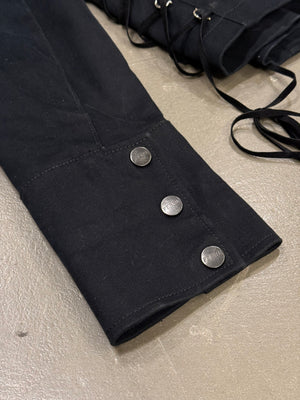 2000s Gianfranco Ferre bondage laced-up jacket