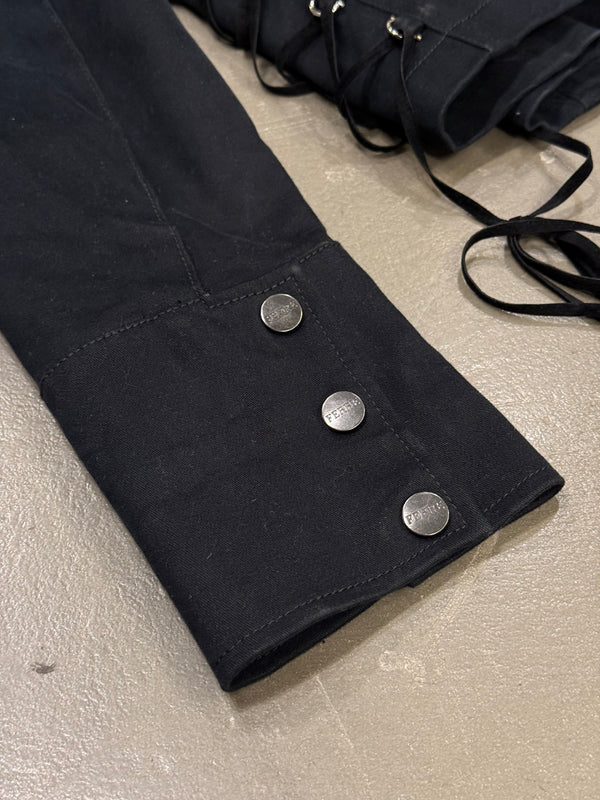 2000s Gianfranco Ferre bondage laced-up jacket