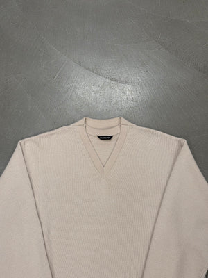 2021 Balenciaga oversize double V-neck knit sweater