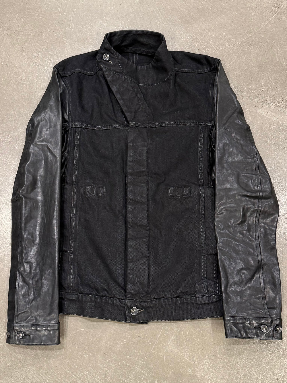 S/S2014 Rick Owens “Vicious” Slave hybrid leather sleeves jacket