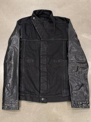 S/S2014 Rick Owens “Vicious” Slave hybrid leather sleeves jacket