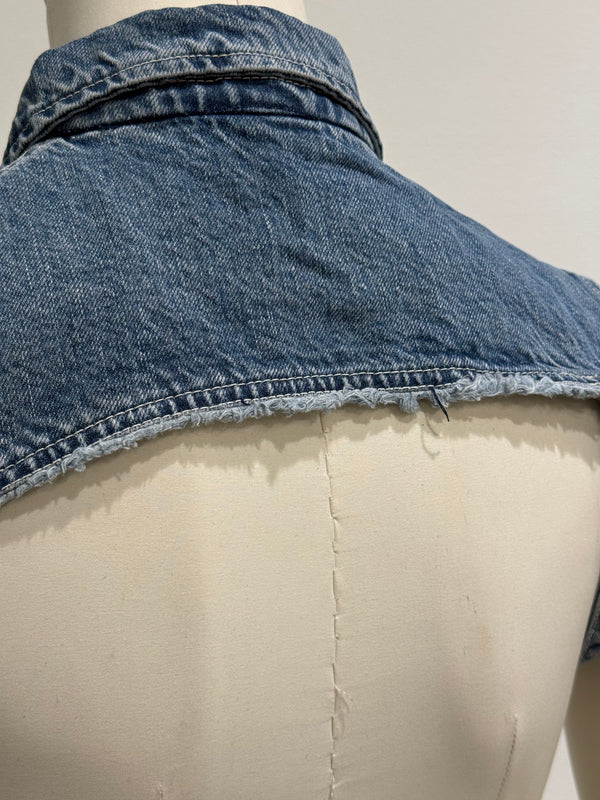 2000s Plein Sud cropped denim top