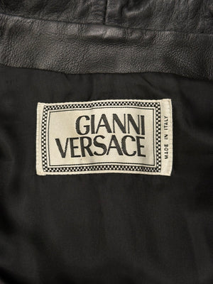 1990s Gianni Versace leather zip jacket