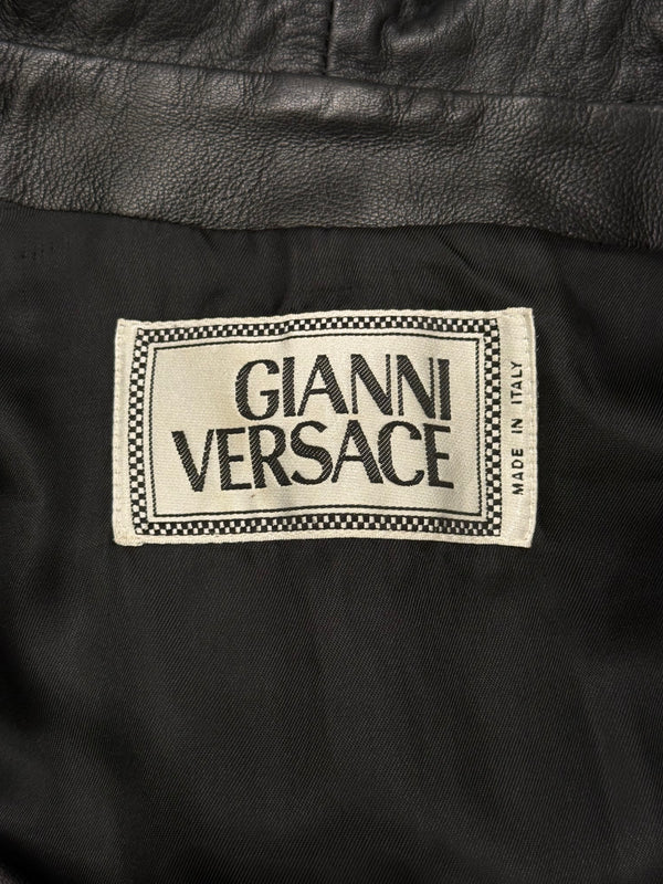 1990s Gianni Versace leather zip jacket