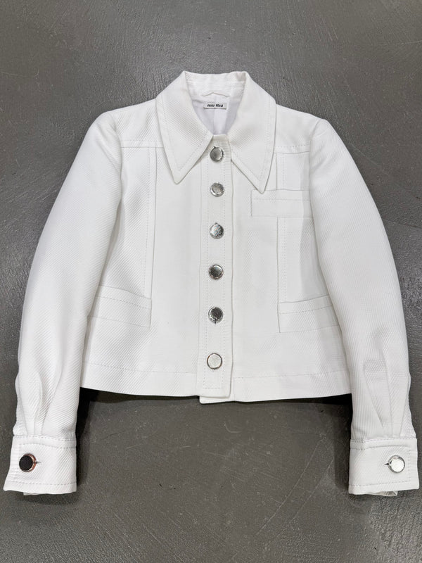 2000s Miu Miu cropped single breasted jacket