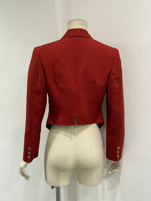 1990s Claude Montana asymmetric sculptural blazer
