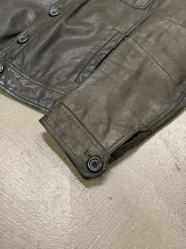 2000s Armani leather jacket