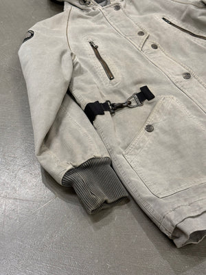 2000s Dolce & Gabbana hooded military parka with adjustable straps