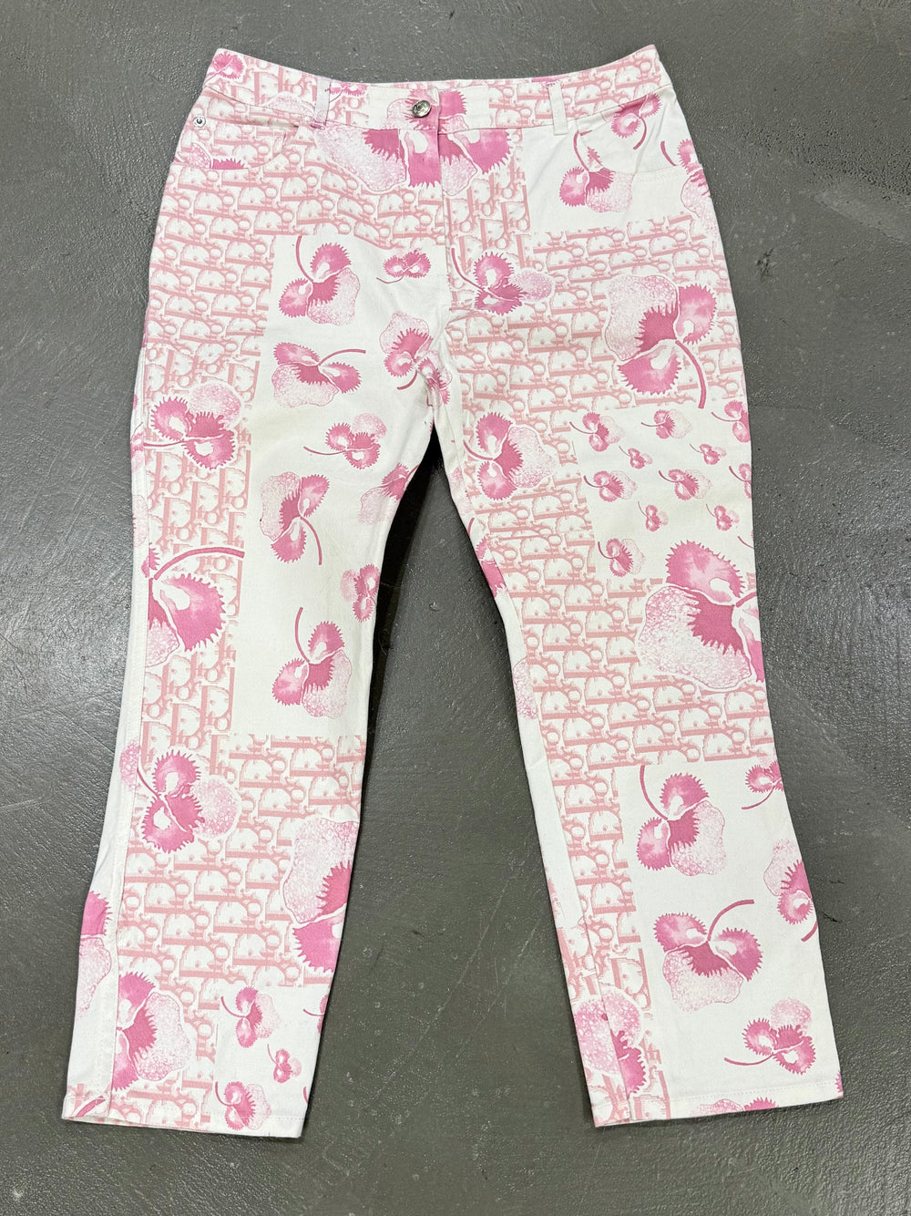 2000s Christian Dior by Galliano capri monogram pants