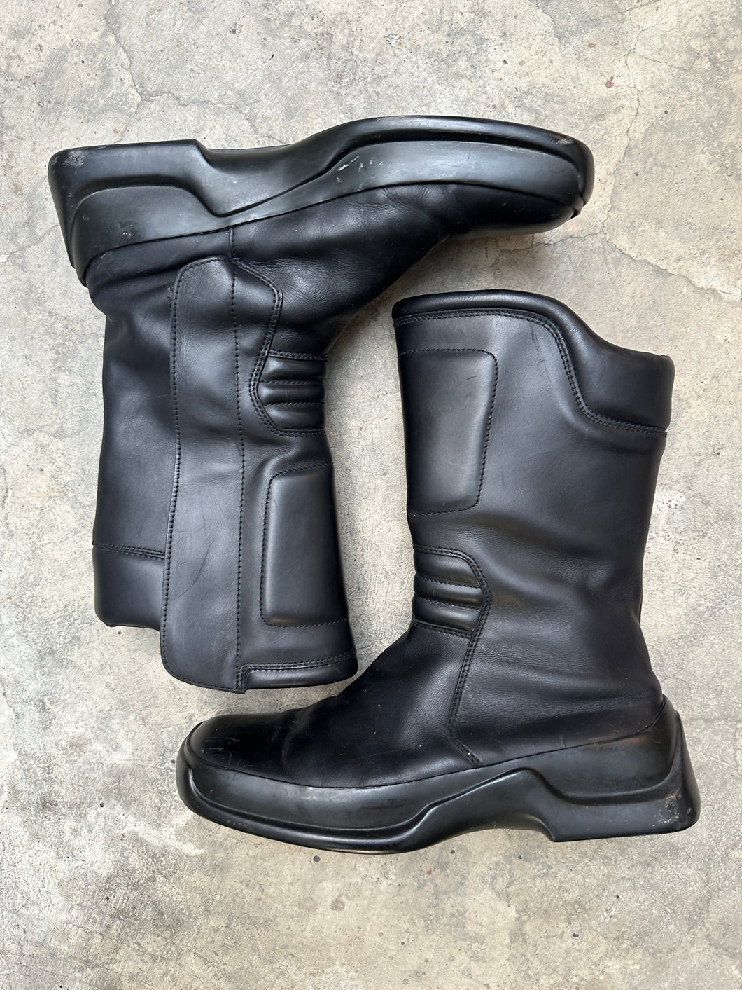 AW1999 Prada moto leather boots