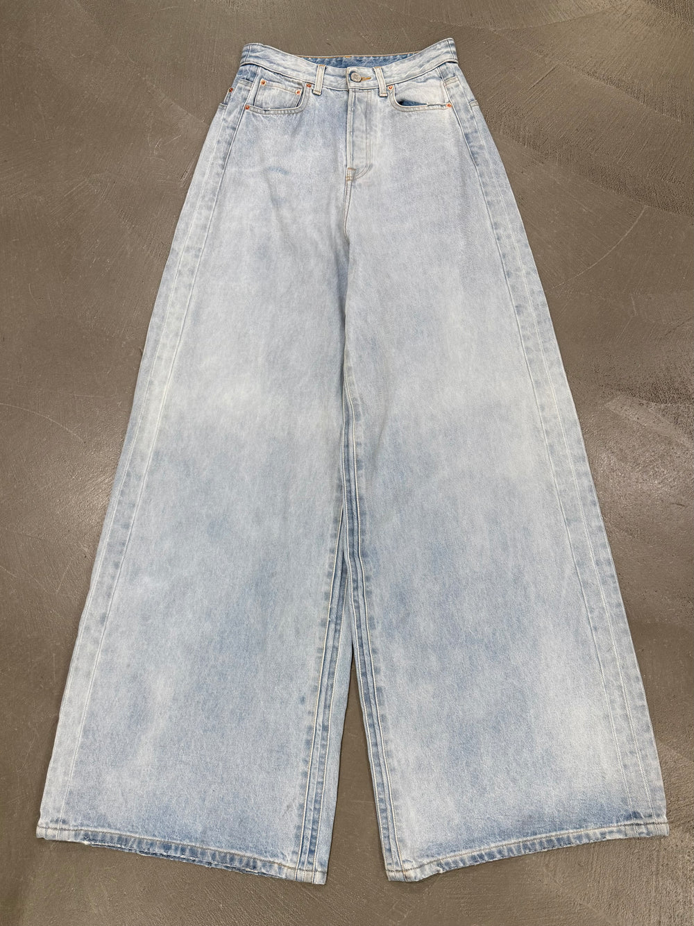 Vetements destroyed wide leg jeans