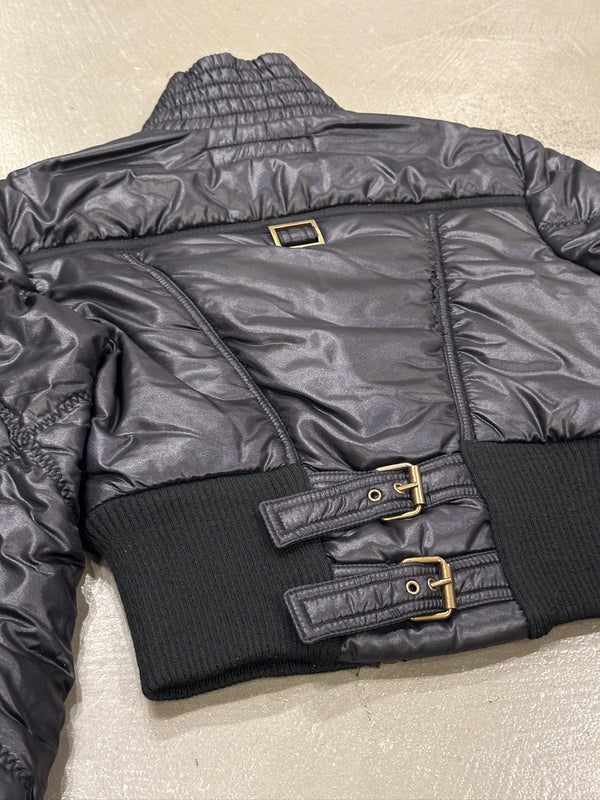 2000s Cavalli ultra-cropped cargo puffer jacket