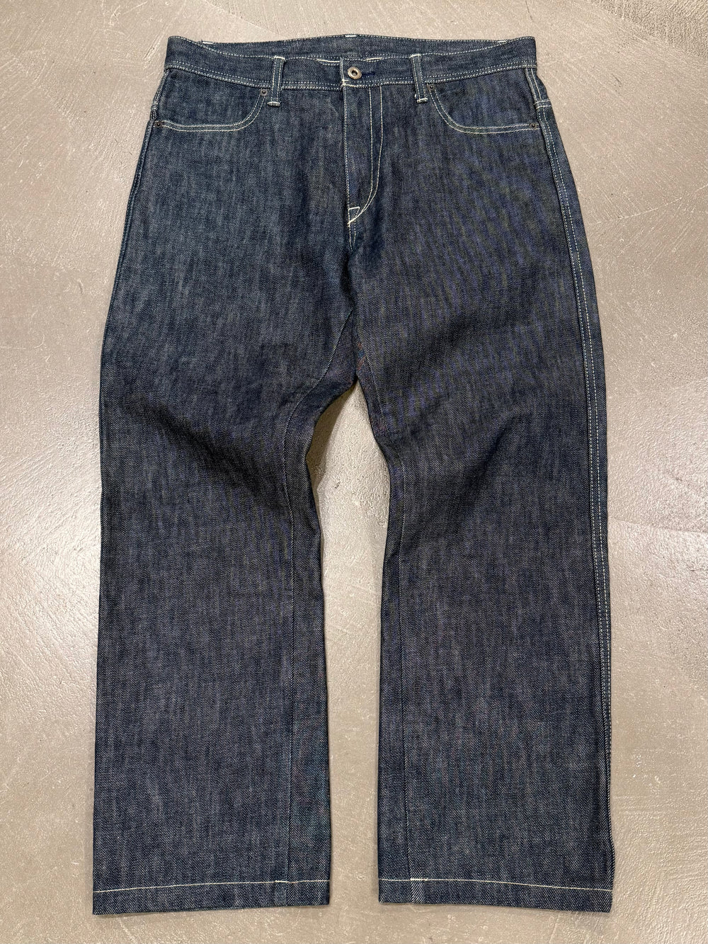 2000s Yohji Yamamoto raw wide leg jeans