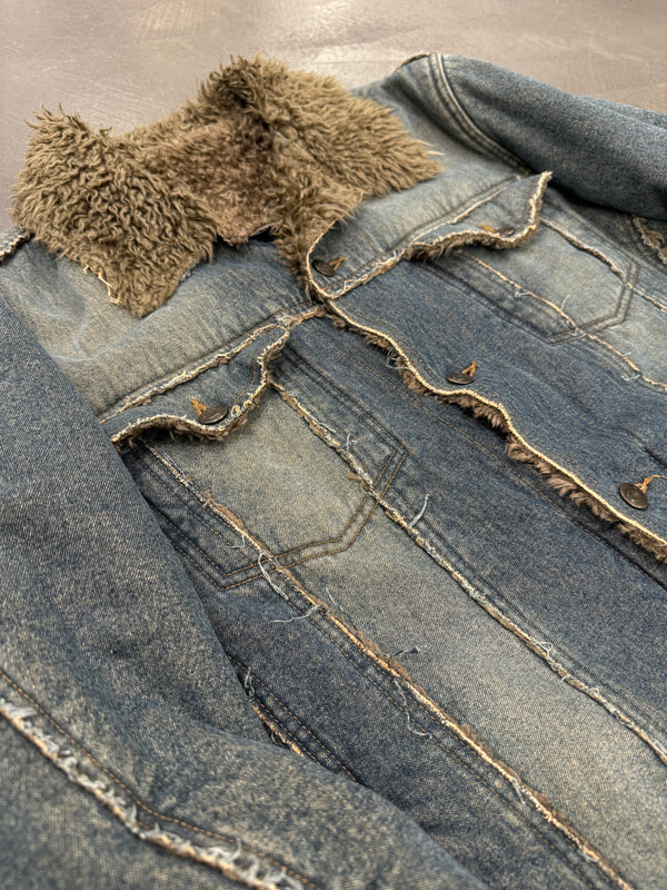 A/W2005 Roberto Cavalli shearling faded jacket