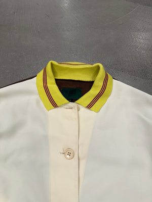 1990s Jean Paul Gaultier Junior cropped hybrid college jacket