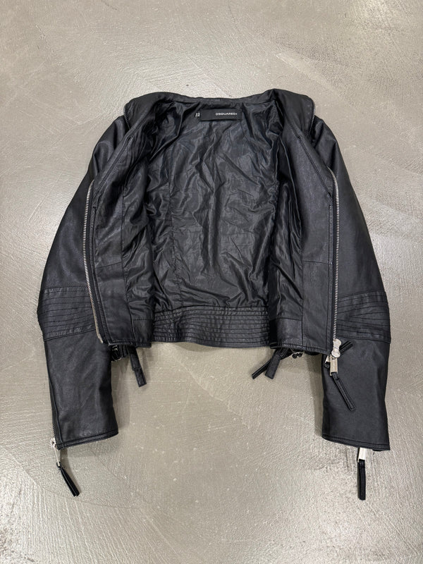 A/W 2007 Dsquared2 full zipper leather jacket