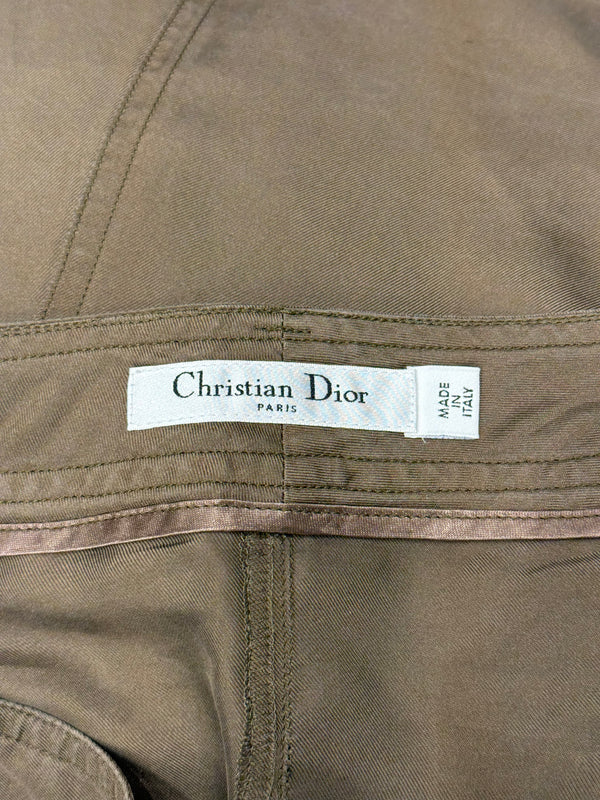 2010 Christian Dior drop crotch military shorts