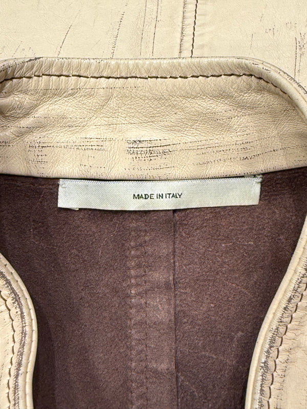 S/S2001 Yves Saint Laurent by Tom Ford M-65 distressed military leather jacket