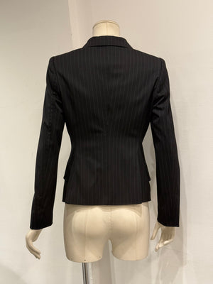 2004 Gucci by Tom Ford pinstripe bow blazer
