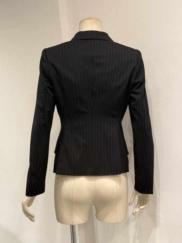 2004 Gucci by Tom Ford pinstripe bow blazer