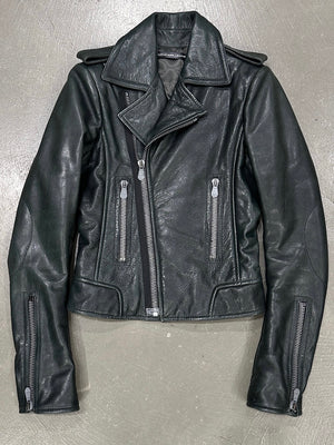 2000s Balenciaga by Nicolas Ghesquiere biker leather jacket