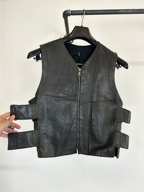 AW1995 Dirk Bikkembergs velcro straps leather vest AW1995 Dirk Bikkembergs velcro straps leather vest