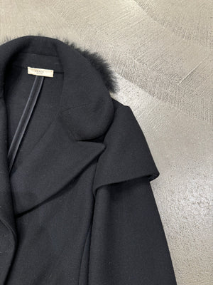 2000s Prada real fur wool coat