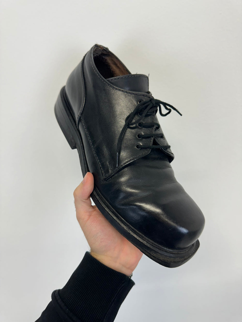 1996 Dirk Bikkembergs square toe vintage derby leather boots
