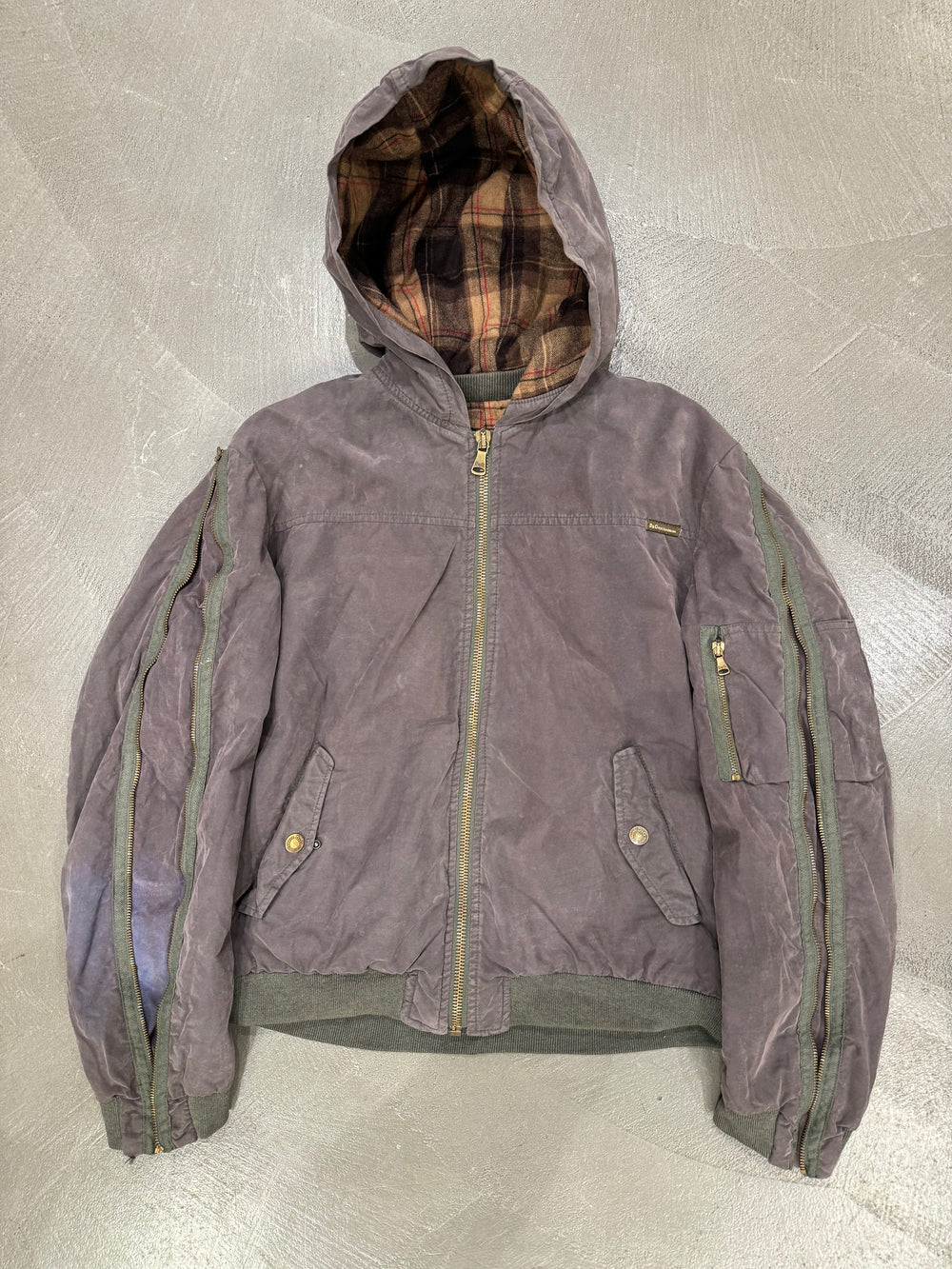 A/W2003 Dolce & Gabbana zip sleeves hooded bomber jacket