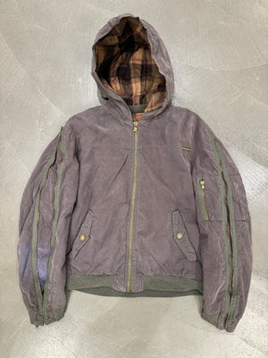A/W2003 Dolce & Gabbana zip sleeves hooded bomber jacket