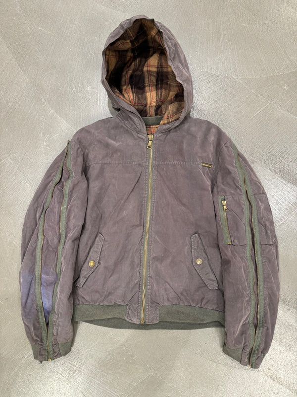 A/W2003 Dolce & Gabbana zip sleeves hooded bomber jacket