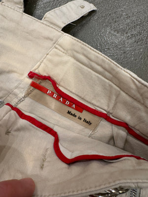 2000s Prada cargo belted skirt