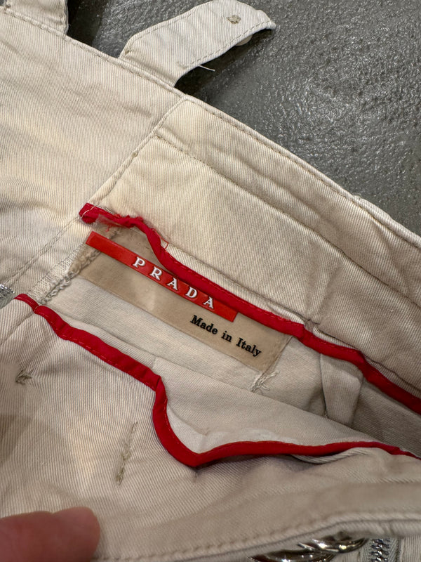 2000s Prada cargo belted skirt