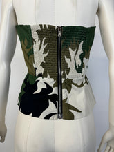 Load image into Gallery viewer, 2006 Prada camouflage military corset bustier top
