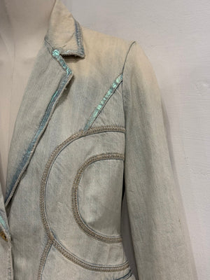 2000s Cavalli paneled denim jacket