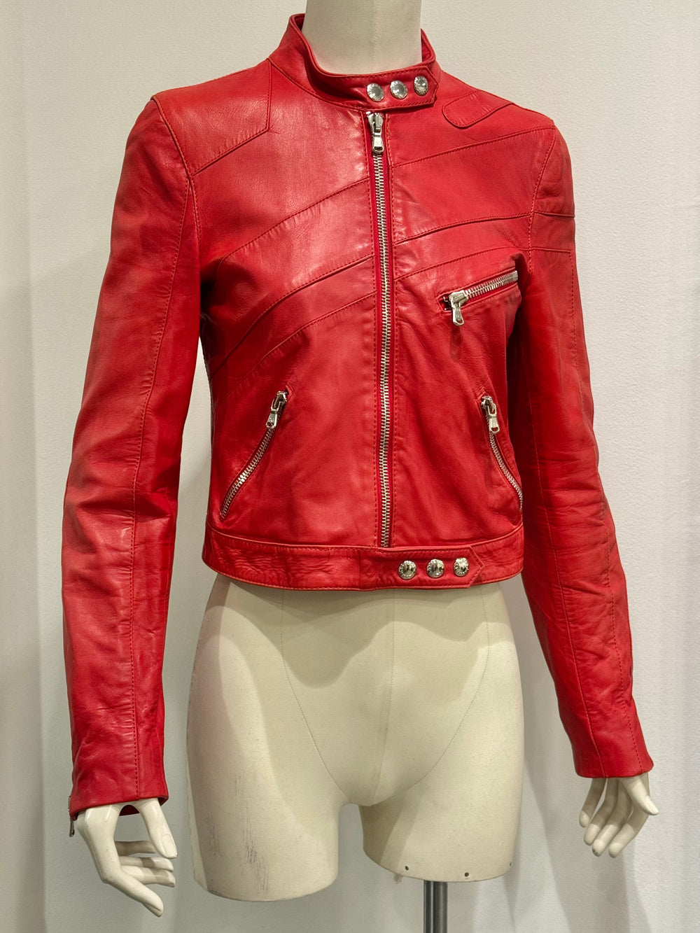 S/S2001 Dolce & Gabbana runway biker leather jacket