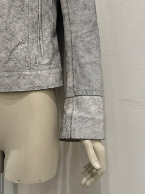 S/S2002 Ann Demeulemeester runway cracked leather napoleon military jacket