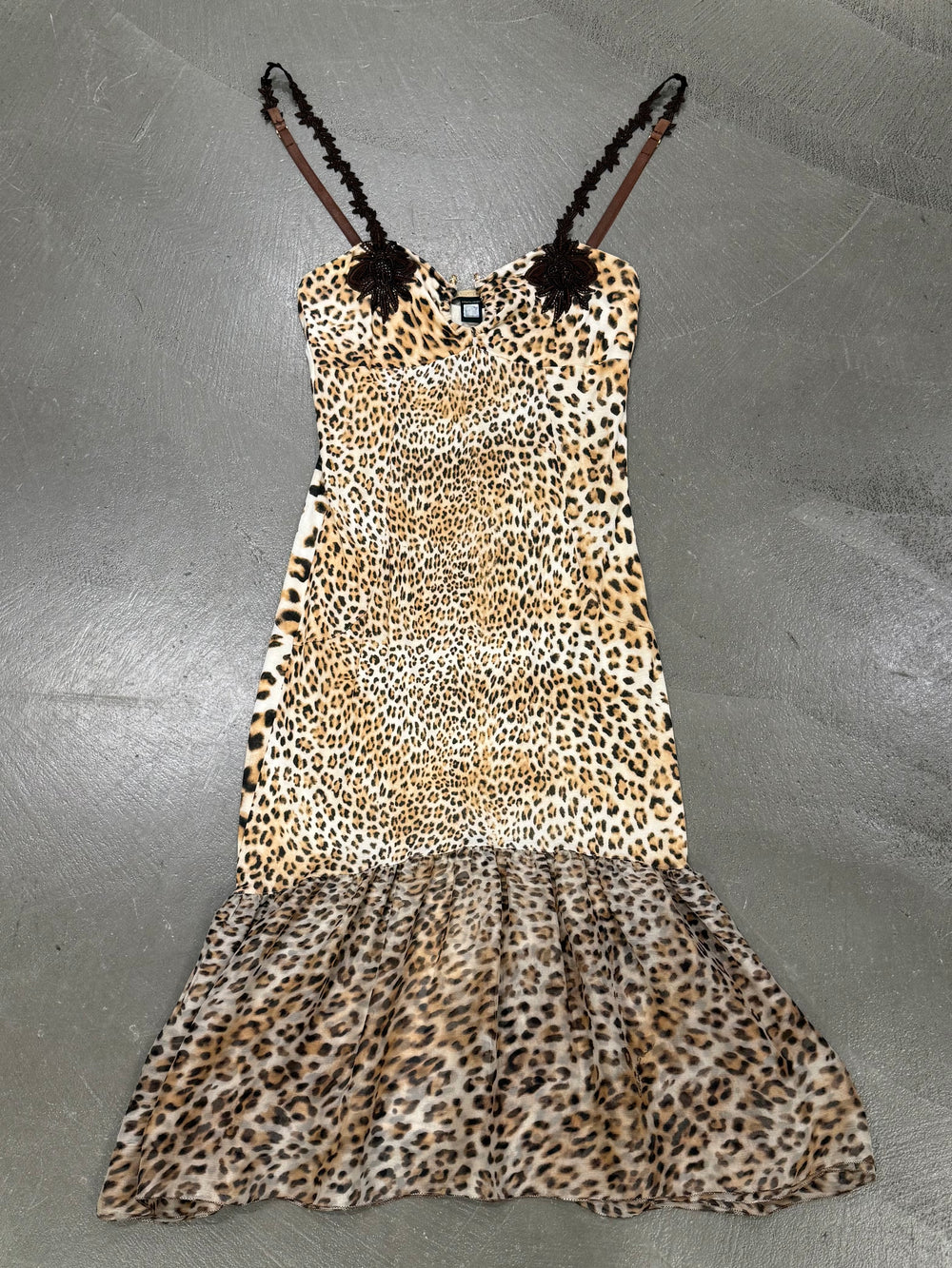 2000s Cavalli leopard print dress