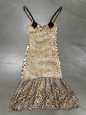 2000s Cavalli leopard print dress